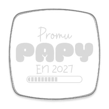 Promu Papy en 2027 cadeau futur Grand-Père humour - Magnet carré - blanc - Devant