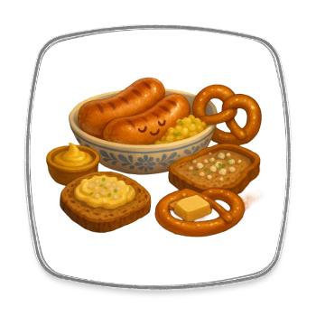 Sausage plate - Square fridge magnet - white - Front