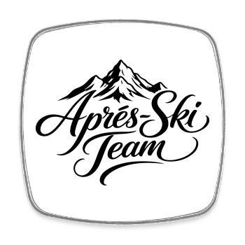 Après Ski Team Mountains - Square fridge magnet - white - Front