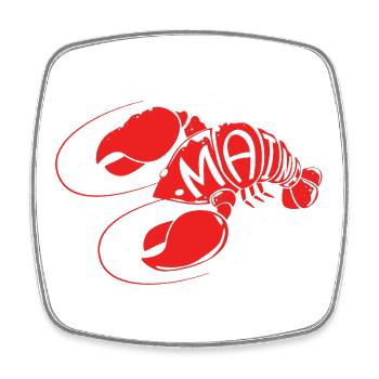 Hummer Meeresfrüchte Maine Lobster Languste - Viereckiger Kühlschrankmagnet - Weiß - Vorne