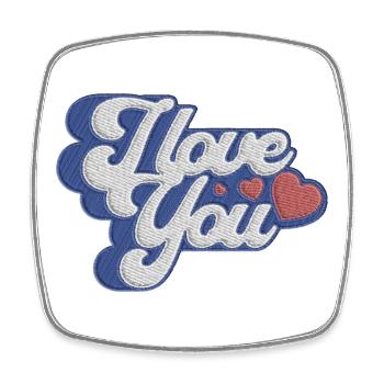 Ich liebe dich – Botschaft der Liebe - Viereckiger Kühlschrankmagnet - Weiß - Vorne