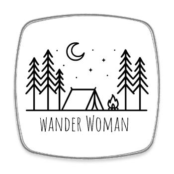 Wander Woman Wandern Berge Wanderwoman - Viereckiger Kühlschrankmagnet - Weiß - Vorne