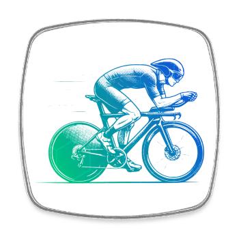 Super cadeau pour vélo de route - Magnet carré - blanc - Devant
