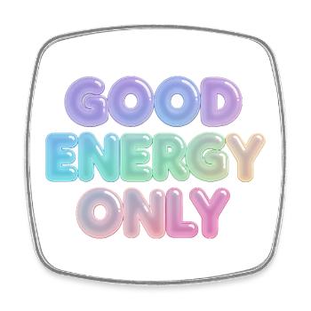 Only good energy - Square fridge magnet - white - Front