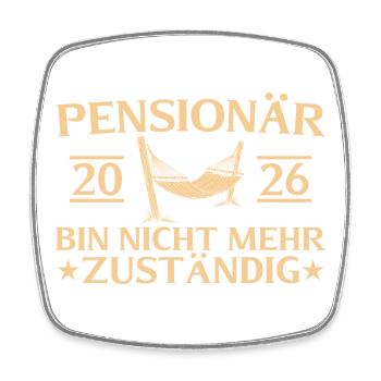 Pensioner 2026 Farewell Gift Civil Servant - Square fridge magnet - white - Front