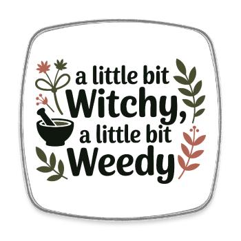 Herbalist Witchy Weedy Professional Clinical  - Square fridge magnet - white - Front