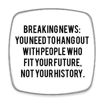 Motivational saying - Square fridge magnet - white - Front