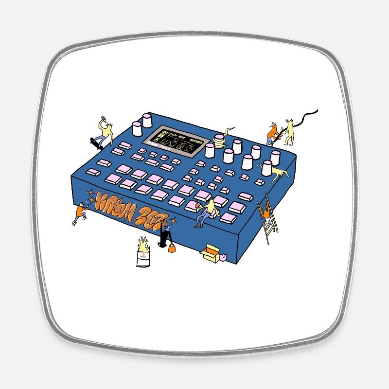 Mixage - Magnet carré - blanc