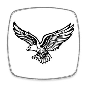eagle - Square fridge magnet - white - Front