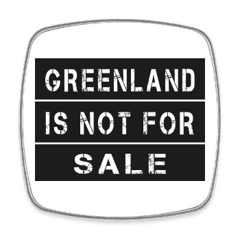 Greenland Is Not For Sale Shirt - Square fridge magnet - white - Front