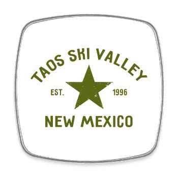 Taos Ski Valley - New Mexico - USA - America - Square fridge magnet - white - Front