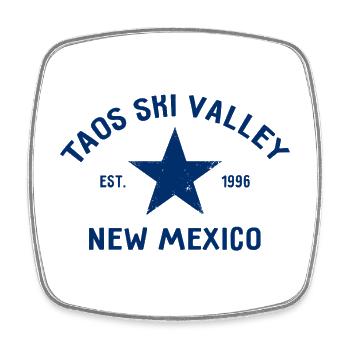 Taos Ski Valley - New Mexico - USA - America - Square fridge magnet - white - Front