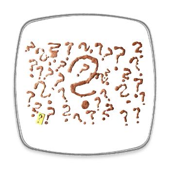 many question marks artwork - Square fridge magnet - white - Front
