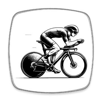 Motif nouveau vélo de route pour vélo de route - Magnet carré - blanc - Devant