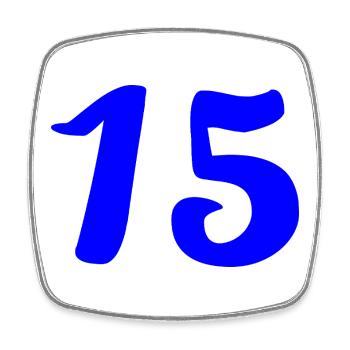 15. 15 ANS. 15e ANNIVERSAIRE. ANNIVERSAIRE 15 ANS. - Magnet carré - blanc - Devant