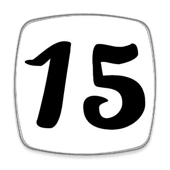 15. 15 YEARS. 15th ANNIVERSARY. 15 YEAR ANNIVERSARY. - Square fridge magnet - white - Front