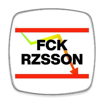 FFF DE RZZSSN ! MERDE REZEESSION POUR TOUTE L’ALLEMAGNE - Magnet carré - blanc - Devant