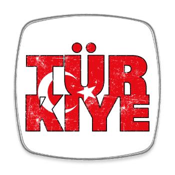 Turquie - Magnet carré - blanc - Devant