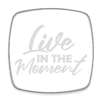 Vivre dans l’instant Pleine conscience de la présence - Magnet carré - blanc - Devant