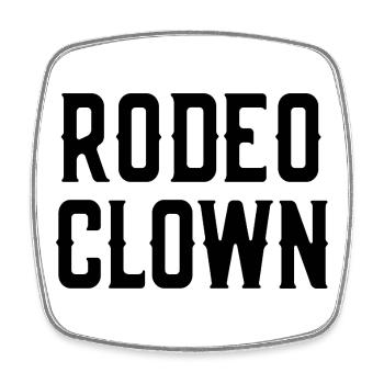 Rodeo-Clown-Kostüm Halloween-Rodeo-Clown - Viereckiger Kühlschrankmagnet - Weiß - Vorne