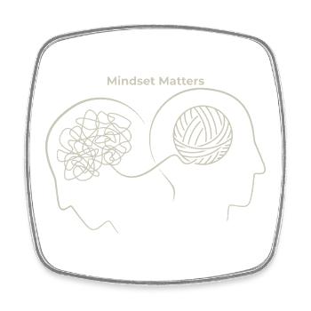Mindset Matters: Thought Nodes - Square fridge magnet - white - Front