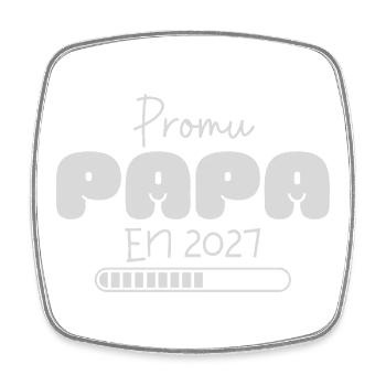 Promoted to Dad in 2027 Announcement Pregnancy Dad Future Dad - Square fridge magnet - white - Front