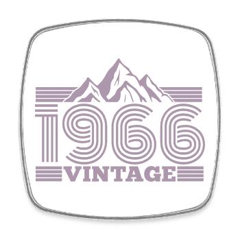 Randonnée en montagne vintage du 60e anniversaire de 1966 - Magnet carré - blanc - Devant