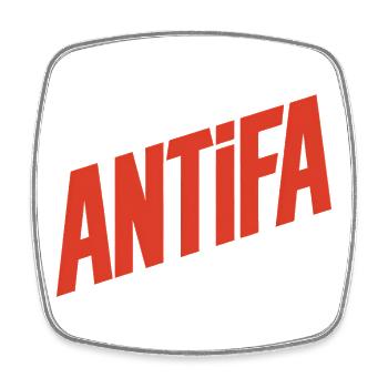 Antifa - Produits dérivés antifascistes - Magnet carré - blanc - Devant