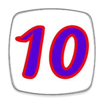 10. 10 YEARS. 10th ANNIVERSARY. 10 YEAR ANNIVERSARY. - Square fridge magnet - white - Front