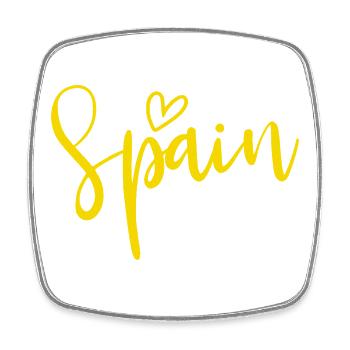 Spanien Herz Frauen Liebe Spanien - Viereckiger Kühlschrankmagnet - Weiß - Vorne