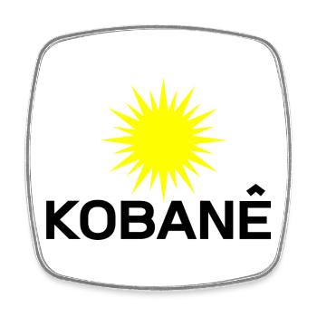 Kobane_Kurdistan_Sonne - Square fridge magnet - white - Front