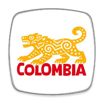 Colombian Jaguar - Square fridge magnet - white - Front