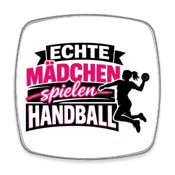 handball mädchen geburtstag geschenkidee - Viereckiger Kühlschrankmagnet - Weiß - Vorne