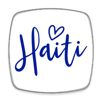 Haiti Heart Women's Love Haiti - Viereckiger Kühlschrankmagnet - Weiß - Vorne
