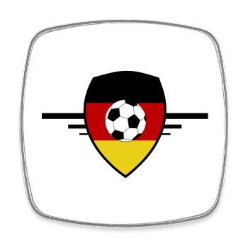 Germany football Allemagne Deutschland - Square fridge magnet - white - Front