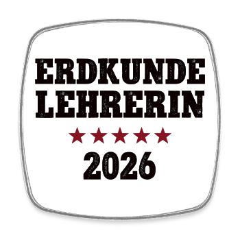 Geography Teacher 2026 Geography Teacher Geo School - Square fridge magnet - white - Front
