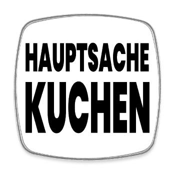 Cake - Square fridge magnet - white - Front