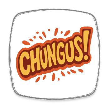 Chungus - Viereckiger Kühlschrankmagnet - Weiß - Vorne