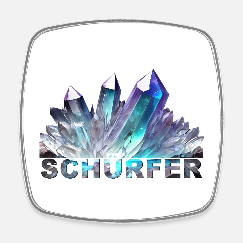 Schurfer - Viereckiger Kühlschrankmagnet - Weiß