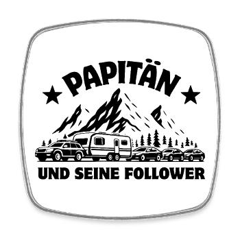 Papitän et ses partisans - Caravane - Stau - Magnet carré - blanc - Devant