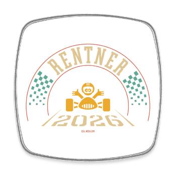 Retraités 2026 (retraite, retraite, fin / 4C) - Magnet carré - blanc - Devant