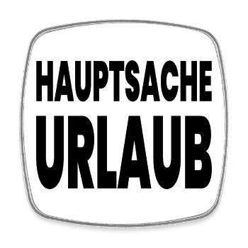 Urlaub - Viereckiger Kühlschrankmagnet - Weiß - Vorne