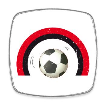 BALL under bow - Square fridge magnet - white - Front