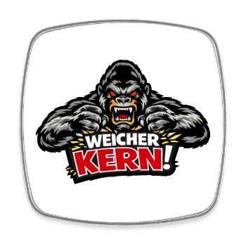 Soft Core - Evil Gorilla Spell - Square fridge magnet - white - Front