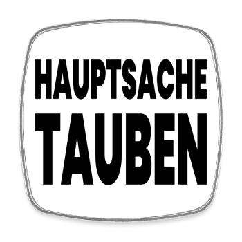 Tauben - Viereckiger Kühlschrankmagnet - Weiß - Vorne