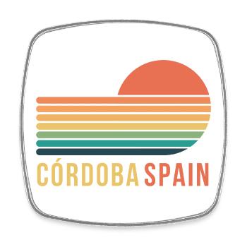 Cordoba Spain - Viereckiger Kühlschrankmagnet - Weiß - Vorne