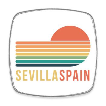 Sevilla Spain - Viereckiger Kühlschrankmagnet - Weiß - Vorne