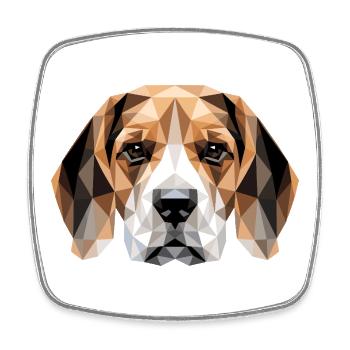Beagle Welpe Beagles Süßer Hund English Beagle - Viereckiger Kühlschrankmagnet - Weiß - Vorne