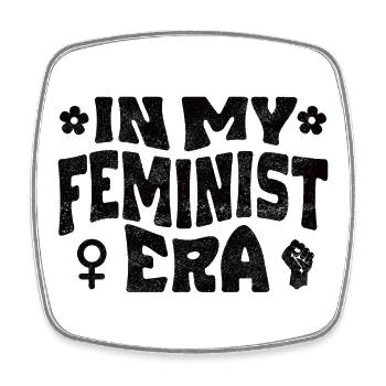In my Feminist era - Square fridge magnet - white - Front