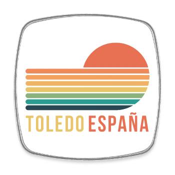 Toledo, Spanien - Viereckiger Kühlschrankmagnet - Weiß - Vorne